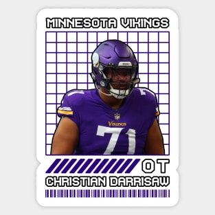 CHRISTIAN DARRISAW - OT - MINNESOTA VIKINGS Sticker